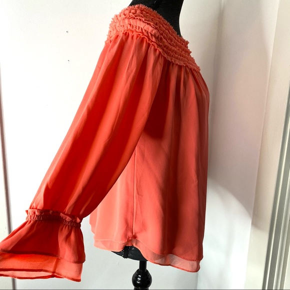 WHBM Layered Peach Top - Picture 7 of 11